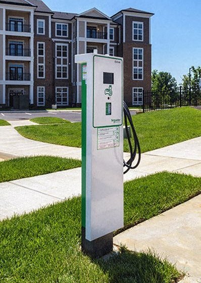 Car Charging Stations at Abberly at Southpoint Apartment Homes by HHHunt, Fredericksburg